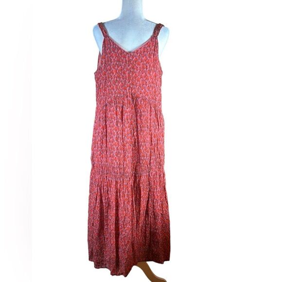 Joie Tea Rose Tiered Sleeveless Summer Maxi Linec Dress Size Large 📦 - Picture 4 of 14